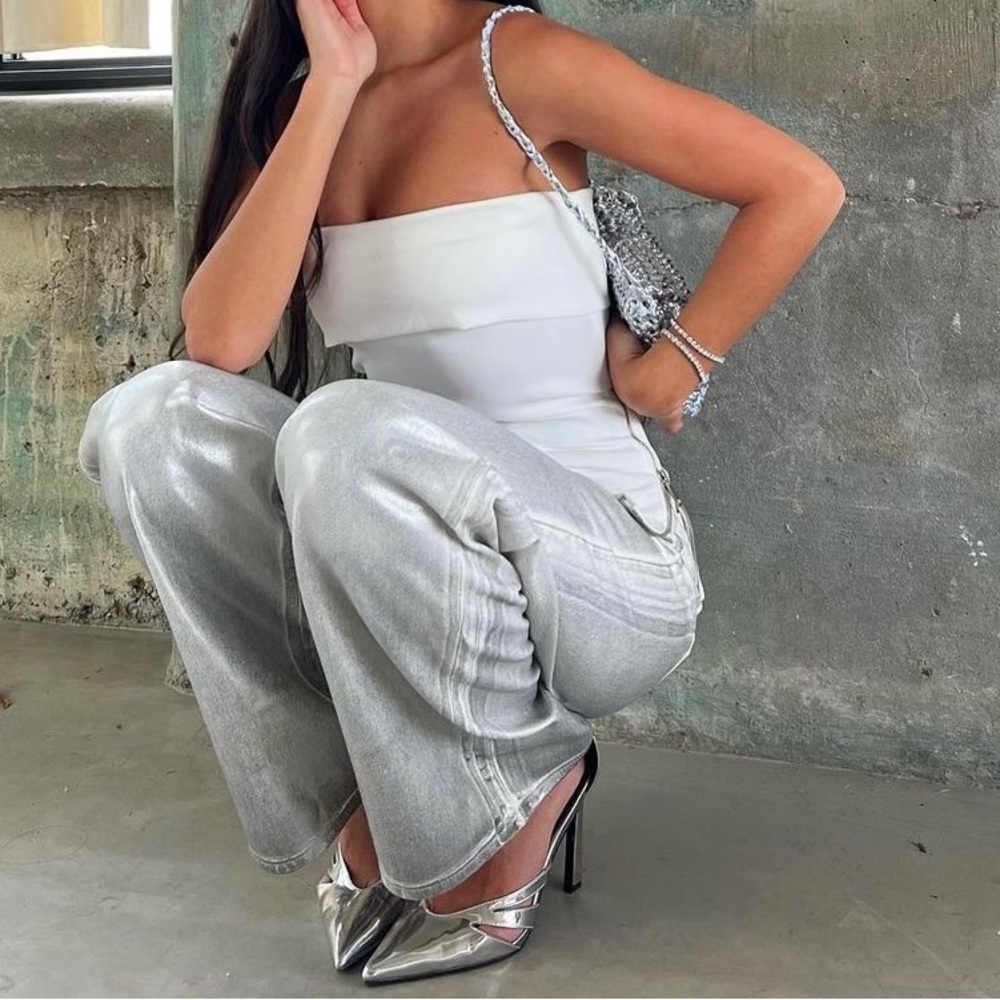 Zara Zw Silver Pants - Gem